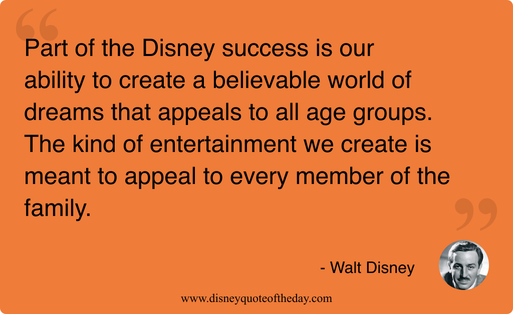 Quote by Walt Disney, "Part of the Disney success..."